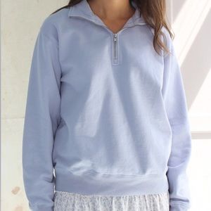 BRANDY MELVILLE JOHN GALT PURPLE LAVENDER QUARTER ZIP